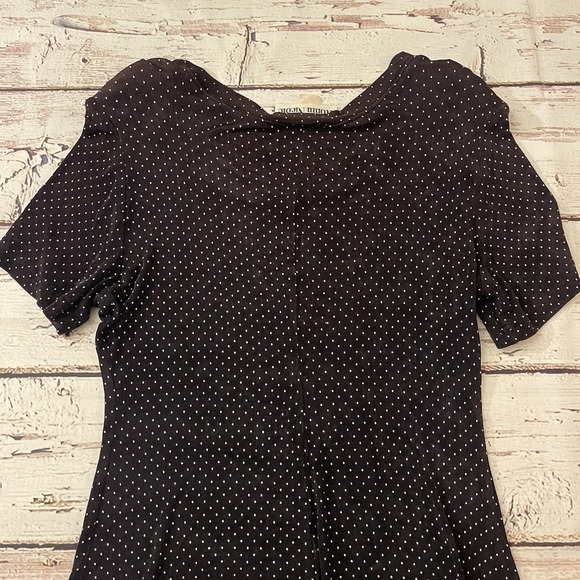Vintage Ronni Nicole 90s Polka Dot Skater Dress Stretchy Women's Size 10  Summer - Picture 10 of 11